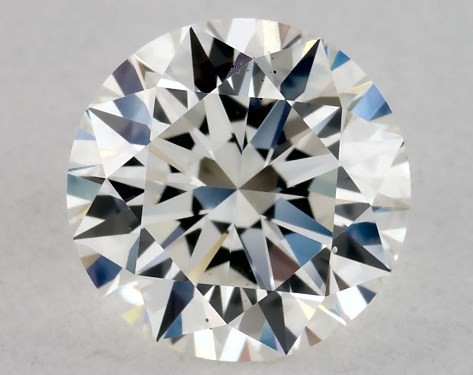 This 0.91 carat round diamond I color VS2 clarity has Excellent proportions and a diamond grading report from GIA