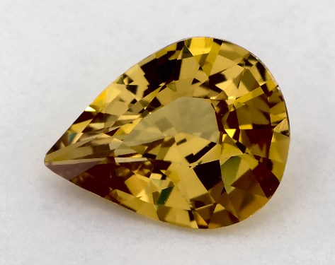 2.44 Carat Pear Natural Yellow Sapphire