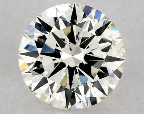This 1.26 carat round diamond J color SI1 clarity has Excellent proportions and a diamond grading report from IGI