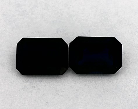 2.36 Total Carat Weight Emerald Natural Blue Sapphires