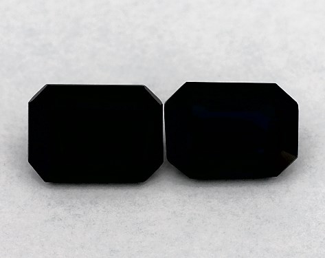 2.45 Total Carat Weight Emerald Natural Blue Sapphires