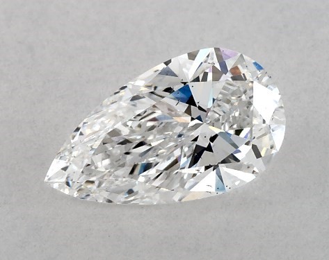This Lab-Grown diamond 1.16 carat pear D color SI1 clarity has Ideal proportions and a diamond grading report from GIA