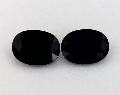2.21 Total Carat Weight Oval Natural Blue Sapphires