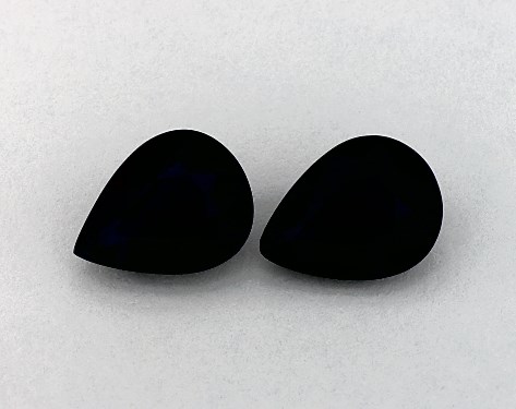 3.08 Total Carat Weight Pear Natural Blue Sapphires