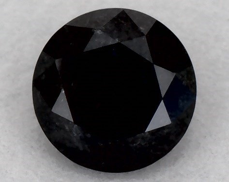 GIA 0.29 Carat Fancy Black-CO Round Cut Diamond