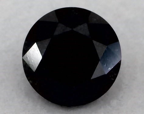 GIA 0.28 Carat Fancy Black-CO Round Cut Diamond