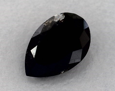 IGI 0.65 Carat Fancy Black-CO Pear Shaped Diamond