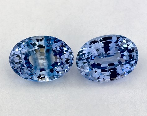 2.21 Total Carat Weight Oval Natural Blue Sapphires