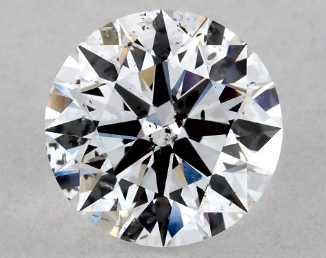 GIA 1.00 Carat E-I1 Excellent Cut Round Diamond