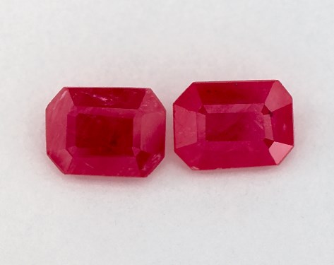 2.00 Total Carat Weight Emerald Natural Rubies
