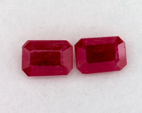 2.06 Total Carat Weight Emerald Natural Rubies