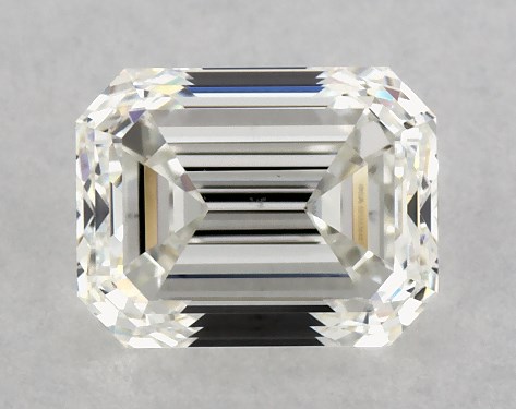 GIA 1.00 Carat H-VS2 Good Cut Emerald Diamond