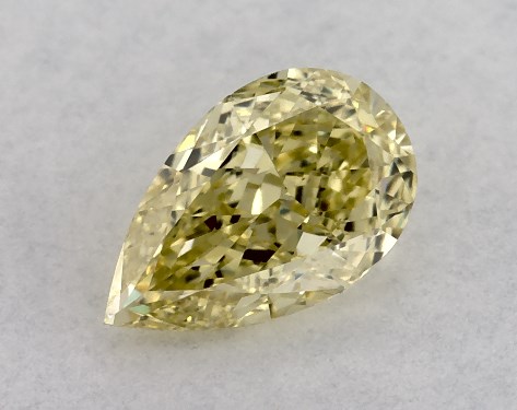 GIA 0.39 Carat Fancy Yellow-SI1 Pear Shaped Diamond