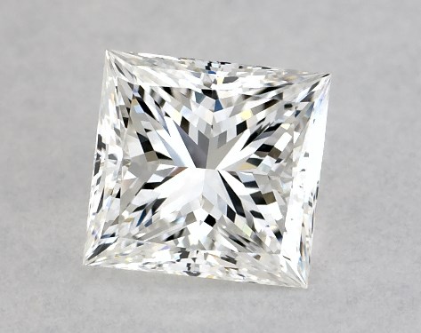 This 0.9 carat princess diamond F color VVS1 clarity has Ideal proportions and a diamond grading report from GIA
