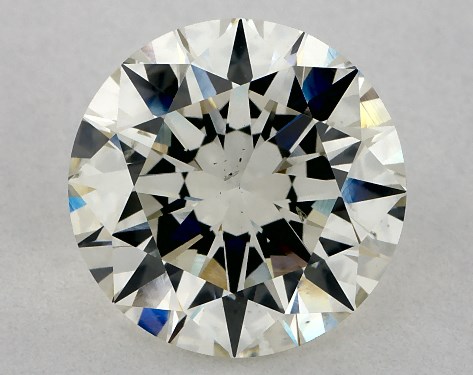 This 3.01 carat round diamond K color SI1 clarity has Excellent proportions and a diamond grading report from GIA