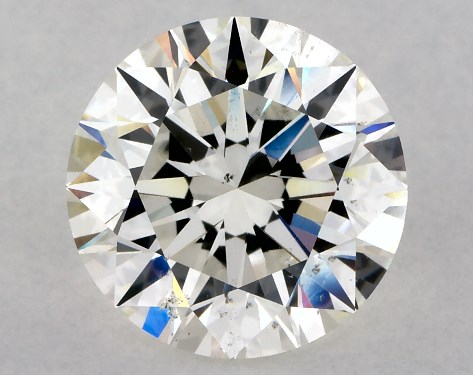 GIA 3.01 Carat H-SI1 Excellent Cut Round Diamond