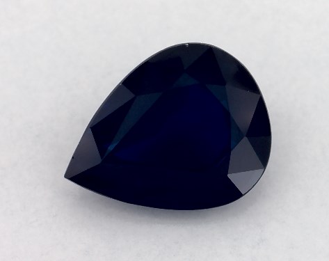 3.06 Carat Pear Natural Blue Sapphire