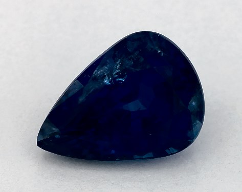 2.32 Carat Pear Natural Blue Sapphire
