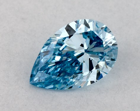 IGI 0.27 Carat Fancy Vivid Blue-VS1 Pear Shaped Lab-Grown Diamond
