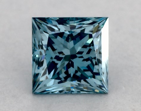 IGI 0.27 Carat Fancy Vivid Blue-VS1 Princess Cut Lab-Grown Diamond