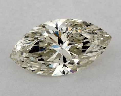 This 1.52 carat marquise diamond K color SI1 clarity has Ideal proportions and a diamond grading report from IGI