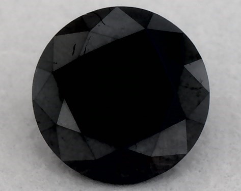 IGI 0.34 Carat Fancy Black-CO Round Cut Diamond