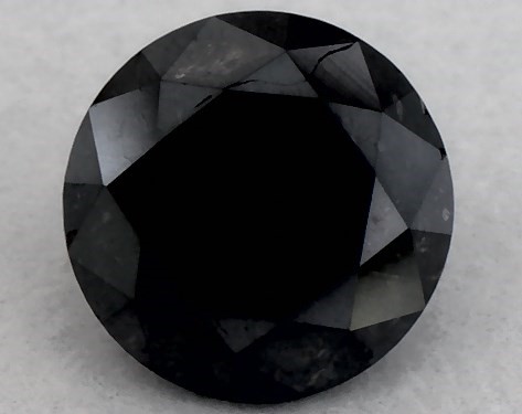 IGI 0.55 Carat Fancy Black-CO Round Cut Diamond