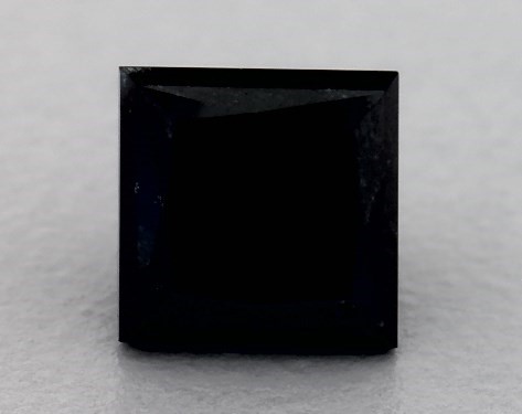GIA 1.52 Carat Fancy Black-CO Princess Cut Diamond