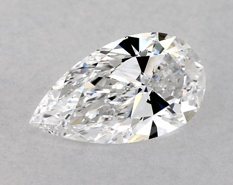 This Lab-Grown diamond 1.5 carat pear D color VVS2 clarity has Ideal proportions and a diamond grading report from GIA