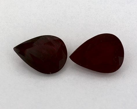 2.01 Total Carat Weight Pear Natural Rubies