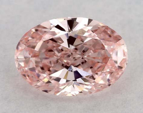 IGI 0.43 Carat Fancy Vivid Pink-VVS2 Oval Cut Lab-Grown Diamond