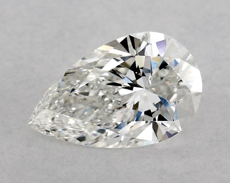 This Lab-Grown diamond 1.5 carat pear F color VVS2 clarity has Ideal proportions and a diamond grading report from GIA