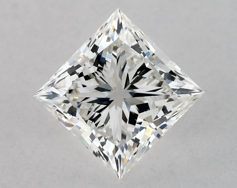 This 1.01 carat princess diamond G color VVS2 clarity has Ideal proportions and a diamond grading report from GIA
