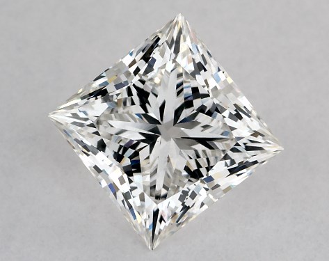 This Lab-Grown diamond 1.38 carat princess F color VS1 clarity has Ideal proportions and a diamond grading report from IGI