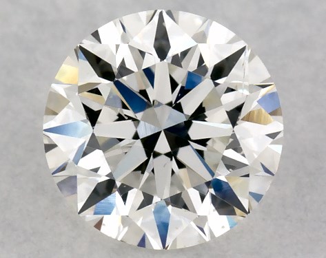 This 0.5 carat round diamond E color SI1 clarity has Excellent proportions and a diamond grading report from IGI