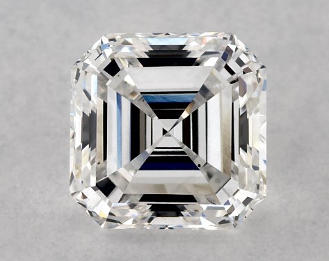 This Lab-Grown diamond 0.79 carat asscher E color VS2 clarity has Good proportions and a diamond grading report from IGI