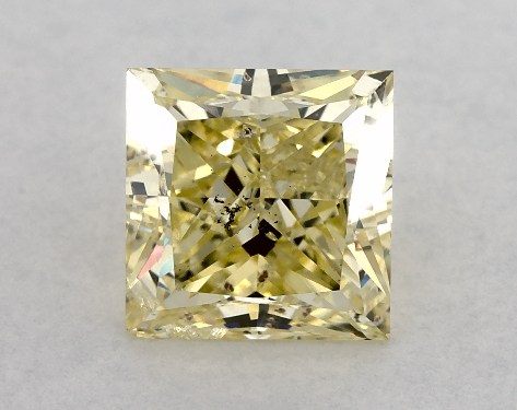 GIA 2.03 Carat Fancy Yellow-I1 Princess Cut Diamond