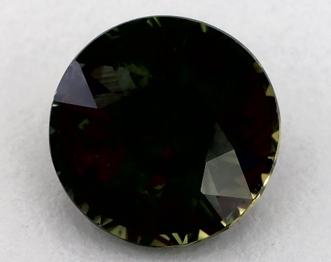 2.05 Carat Round Natural Green Sapphire