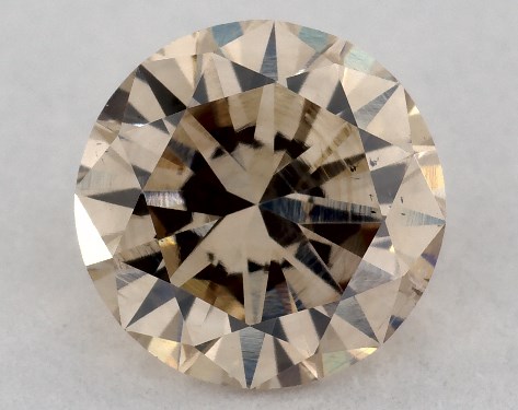 IGI 0.81 Carat Fancy Intense Brown Orange-SI1 Round Cut Diamond