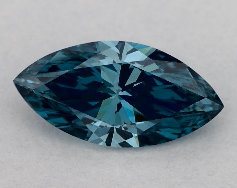 IGI 0.69 Carat Fancy Vivid Blue-VS2 Marquise Cut Lab-Grown Diamond