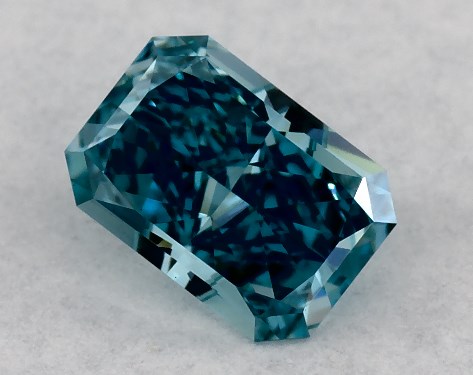 IGI 0.28 Carat Fancy Vivid Blue-VVS2 Radiant Cut Lab-Grown Diamond