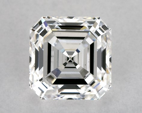 This Lab-Grown diamond 1.51 carat asscher E color VS1 clarity has Very Good proportions and a diamond grading report from IGI