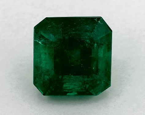6.90 Carat Asscher Natural Green Emerald