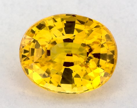 2.52 Carat Oval Natural Yellow Sapphire