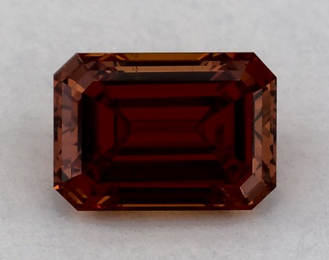 IGI 0.52 Carat Fancy Vivid Orange-VS1 Emerald Cut Lab-Grown Diamond