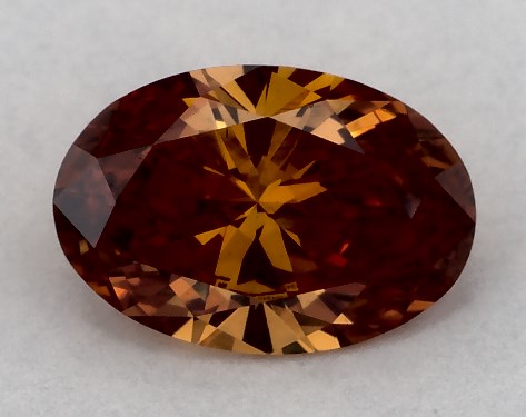 IGI 0.40 Carat Fancy Orange-VS1 Oval Cut Lab-Grown Diamond
