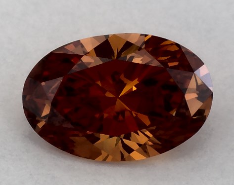 IGI 0.34 Carat Fancy Vivid Orange-VVS2 Oval Cut Lab-Grown Diamond