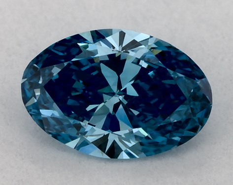 IGI 0.33 Carat Fancy Vivid Blue-VVS2 Oval Cut Lab-Grown Diamond