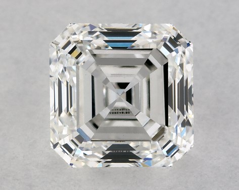 This Lab-Grown diamond 1.02 carat asscher F color VS1 clarity has Very Good proportions and a diamond grading report from IGI