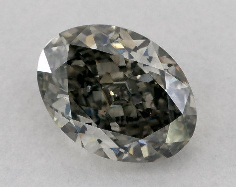 GIA 1.21 Carat Fancy Gray-SI2 Oval Cut Diamond